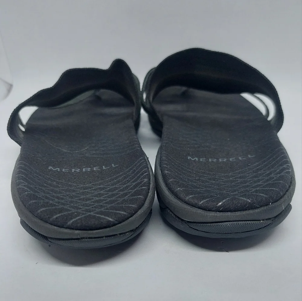 Merrell Zinnia Women's Sandal Black Synthetic Size 10 Slip-On Casual Shoes